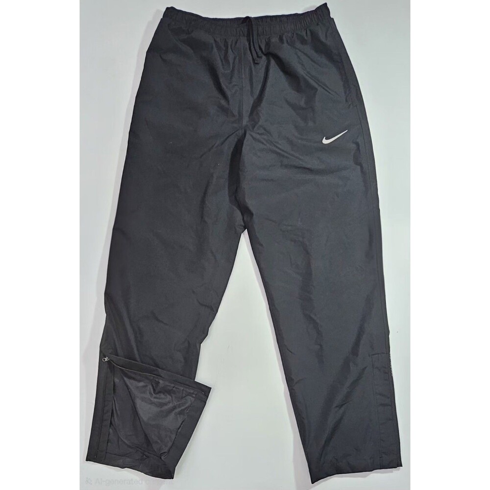 Nike Golf Mens L Storm-FIT 5 Waterproof Pants Black Ankle Zip Rain Pants